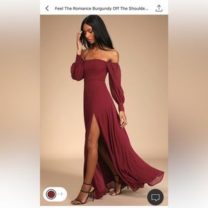 Lulu’s Feel the Romance off shoulder dress